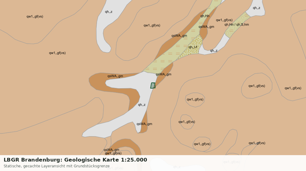 Statische Kartenansicht: LBGR Brandenburg: Geologische Karte 1:25.000