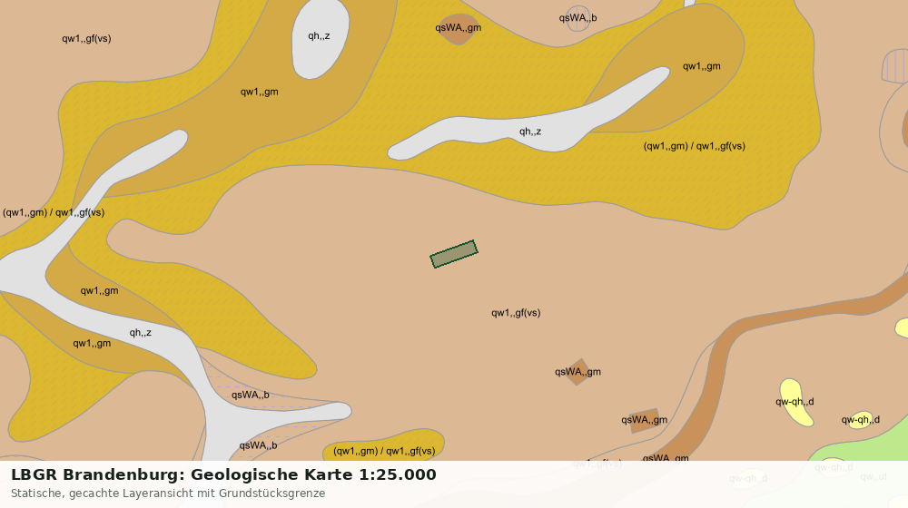 Statische Kartenansicht: LBGR Brandenburg: Geologische Karte 1:25.000