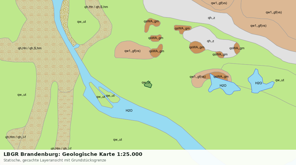 Statische Kartenansicht: LBGR Brandenburg: Geologische Karte 1:25.000