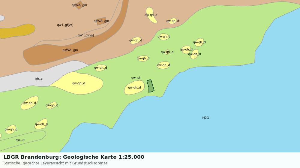 Statische Kartenansicht: LBGR Brandenburg: Geologische Karte 1:25.000