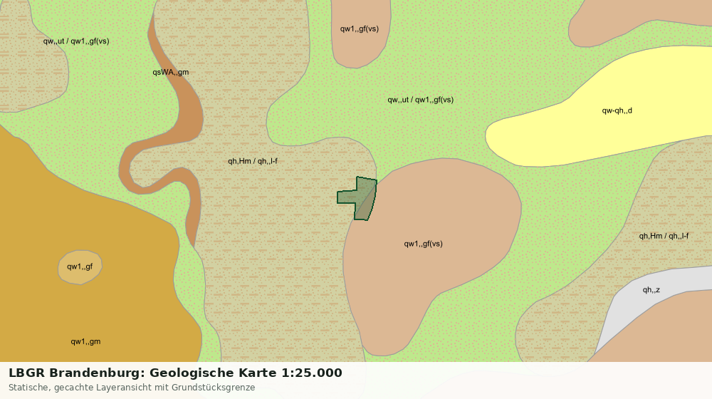Statische Kartenansicht: LBGR Brandenburg: Geologische Karte 1:25.000