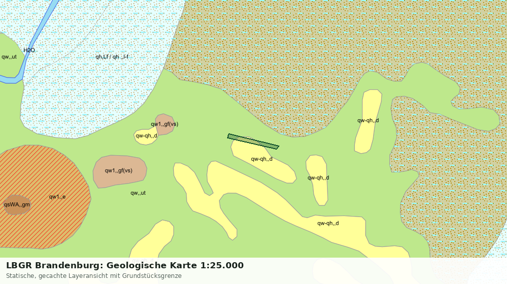 Statische Kartenansicht: LBGR Brandenburg: Geologische Karte 1:25.000