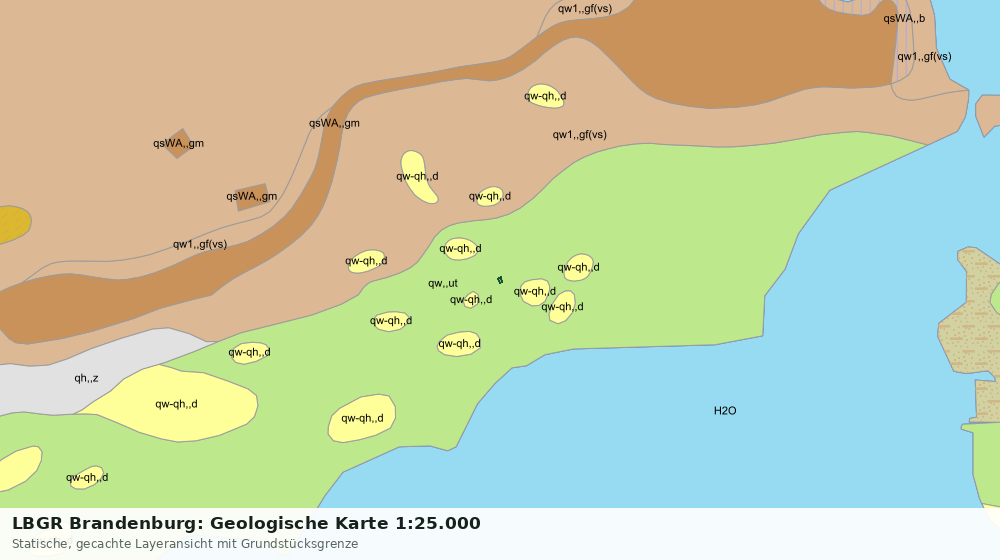 Statische Kartenansicht: LBGR Brandenburg: Geologische Karte 1:25.000