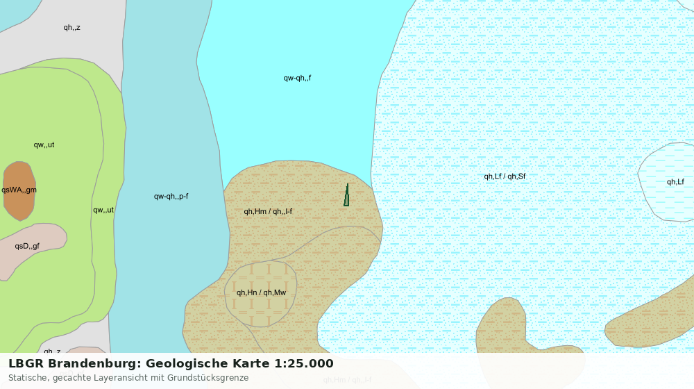 Statische Kartenansicht: LBGR Brandenburg: Geologische Karte 1:25.000