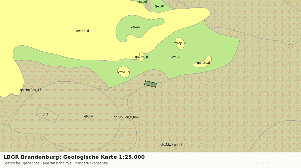 Statische Kartenansicht: LBGR Brandenburg: Geologische Karte 1:25.000