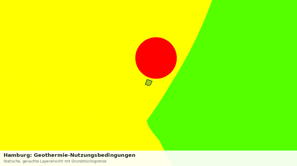 Statische Kartenansicht: Hamburg: Geothermie-Nutzungsbedingungen