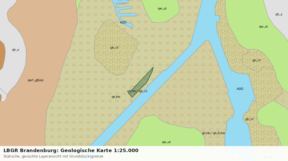 Statische Kartenansicht: LBGR Brandenburg: Geologische Karte 1:25.000