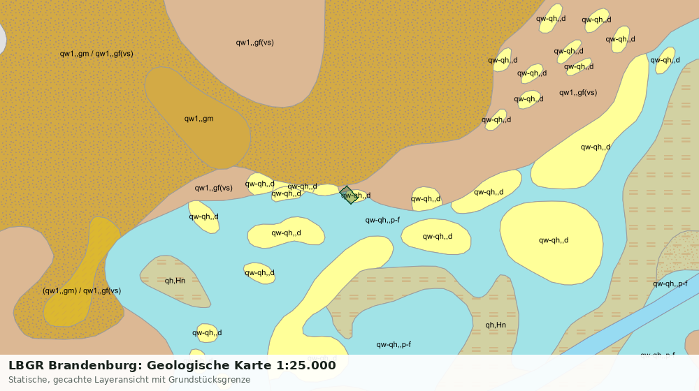 Statische Kartenansicht: LBGR Brandenburg: Geologische Karte 1:25.000