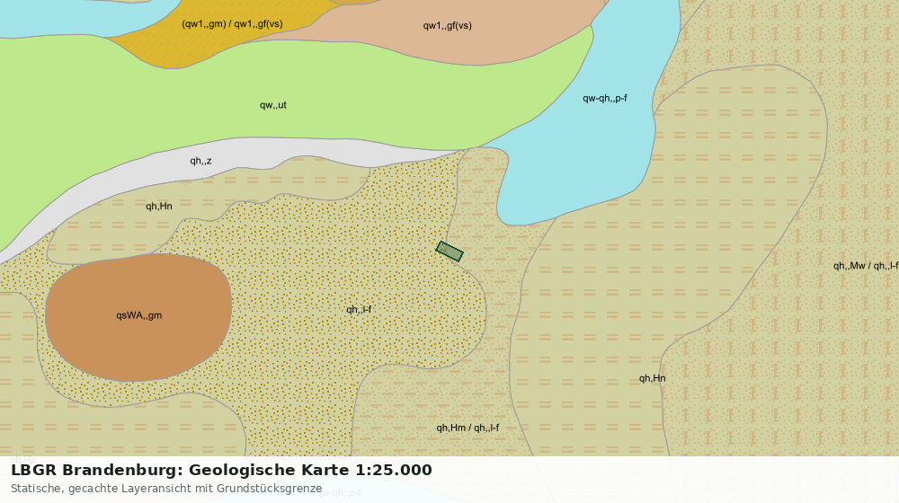 Statische Kartenansicht: LBGR Brandenburg: Geologische Karte 1:25.000