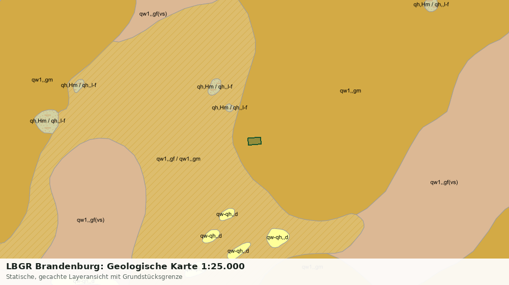 Statische Kartenansicht: LBGR Brandenburg: Geologische Karte 1:25.000