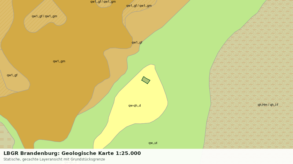 Statische Kartenansicht: LBGR Brandenburg: Geologische Karte 1:25.000