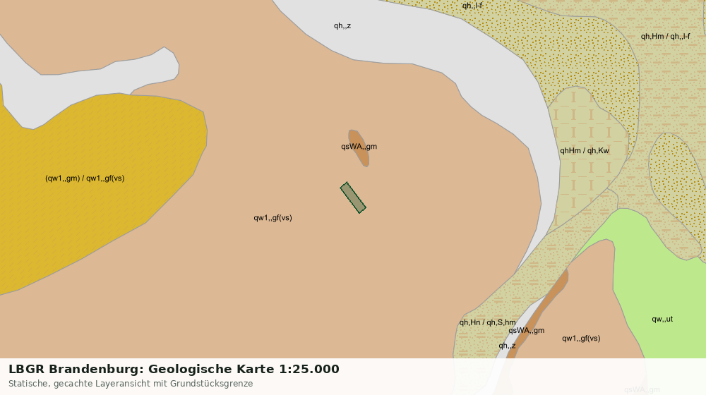 Statische Kartenansicht: LBGR Brandenburg: Geologische Karte 1:25.000