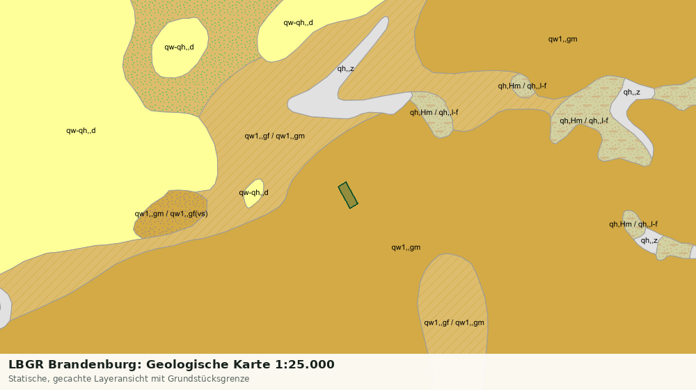Statische Kartenansicht: LBGR Brandenburg: Geologische Karte 1:25.000
