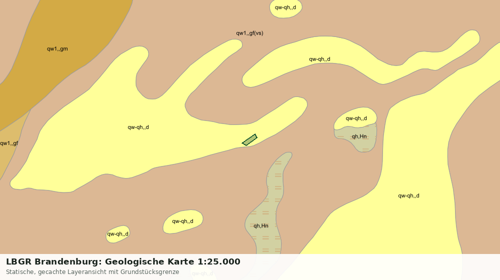 Statische Kartenansicht: LBGR Brandenburg: Geologische Karte 1:25.000