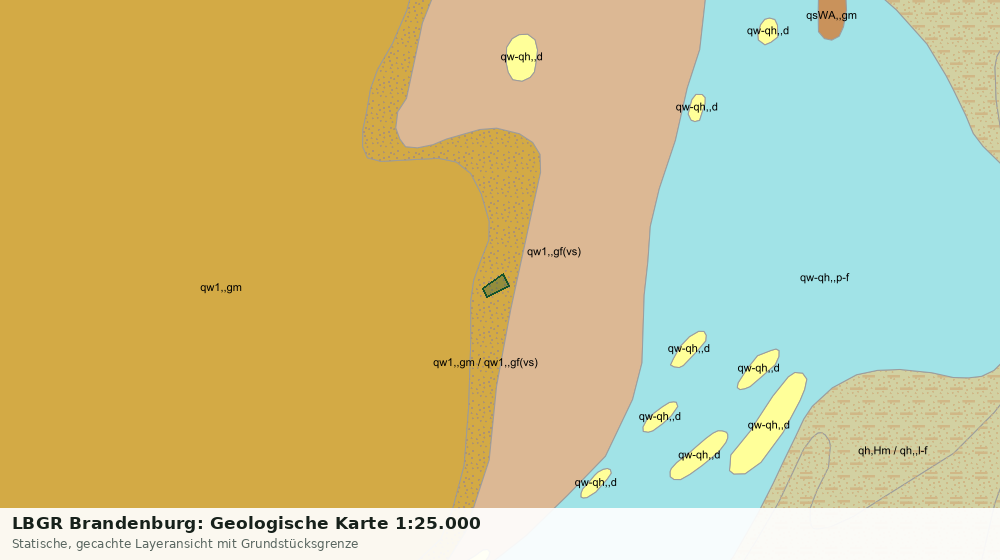 Statische Kartenansicht: LBGR Brandenburg: Geologische Karte 1:25.000