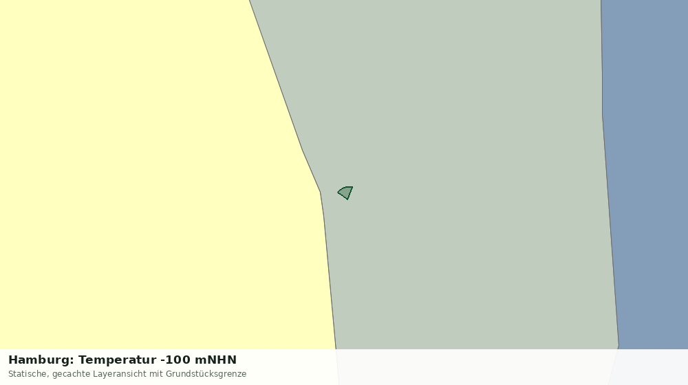 Statische Kartenansicht: Hamburg: Temperatur -100 mNHN