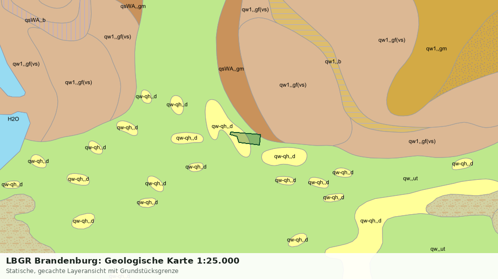 Statische Kartenansicht: LBGR Brandenburg: Geologische Karte 1:25.000