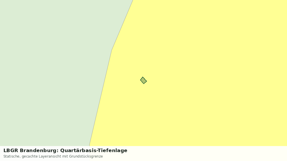 Statische Kartenansicht: LBGR Brandenburg: Quartärbasis-Tiefenlage