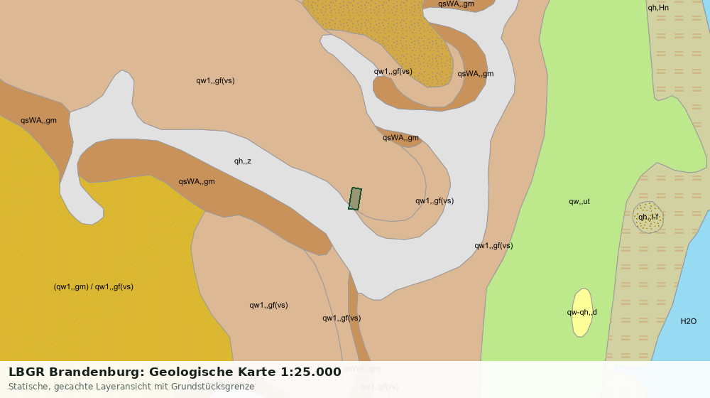 Statische Kartenansicht: LBGR Brandenburg: Geologische Karte 1:25.000