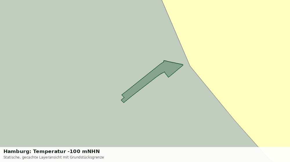 Statische Kartenansicht: Hamburg: Temperatur -100 mNHN