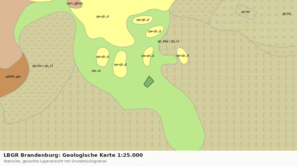 Statische Kartenansicht: LBGR Brandenburg: Geologische Karte 1:25.000