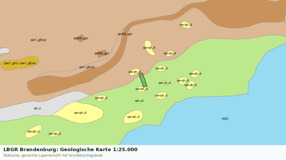 Statische Kartenansicht: LBGR Brandenburg: Geologische Karte 1:25.000