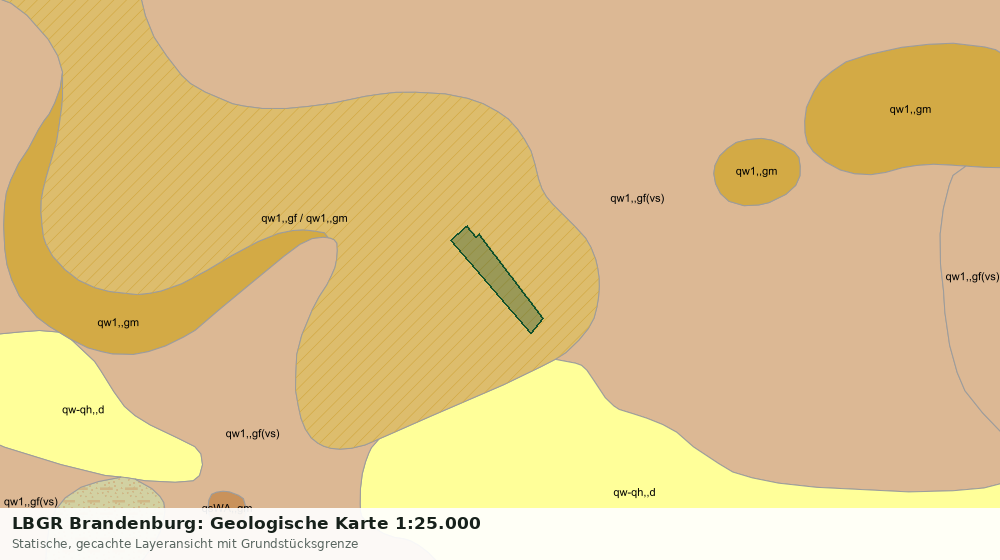 Statische Kartenansicht: LBGR Brandenburg: Geologische Karte 1:25.000