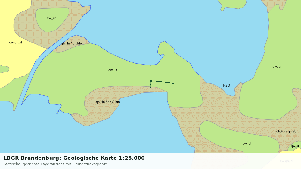 Statische Kartenansicht: LBGR Brandenburg: Geologische Karte 1:25.000