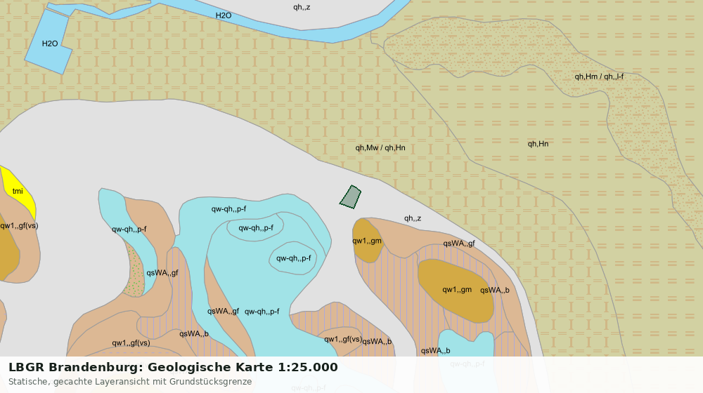 Statische Kartenansicht: LBGR Brandenburg: Geologische Karte 1:25.000