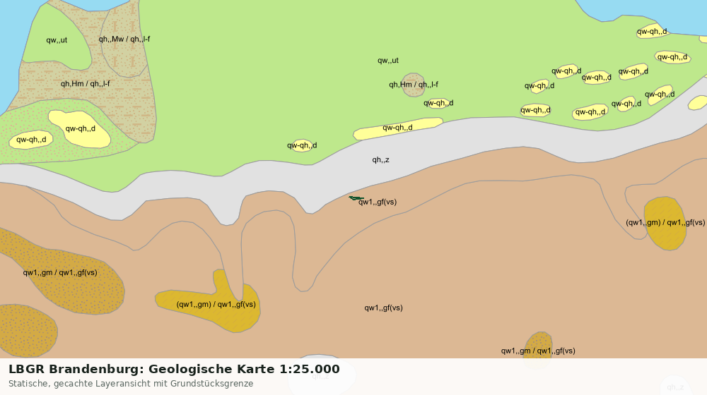 Statische Kartenansicht: LBGR Brandenburg: Geologische Karte 1:25.000