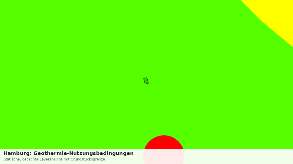 Statische Kartenansicht: Hamburg: Geothermie-Nutzungsbedingungen