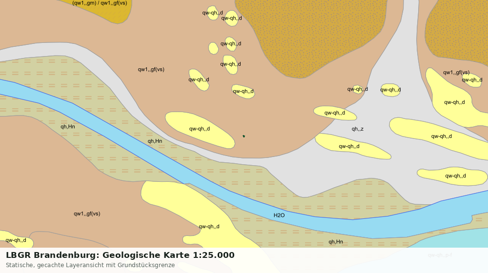 Statische Kartenansicht: LBGR Brandenburg: Geologische Karte 1:25.000