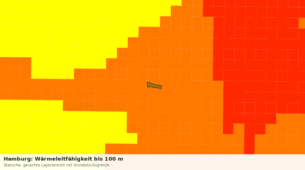 Statische Kartenansicht: Hamburg: Wärmeleitfähigkeit bis 100 m