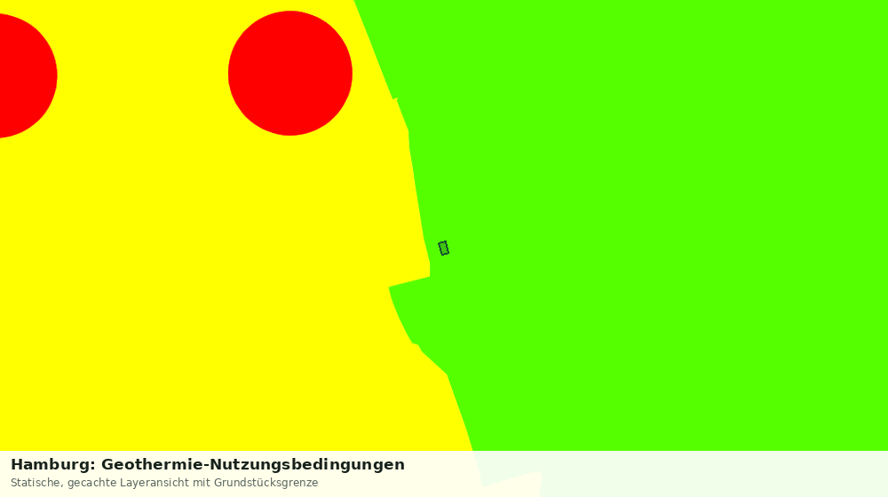 Statische Kartenansicht: Hamburg: Geothermie-Nutzungsbedingungen
