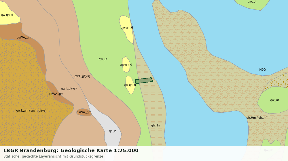 Statische Kartenansicht: LBGR Brandenburg: Geologische Karte 1:25.000