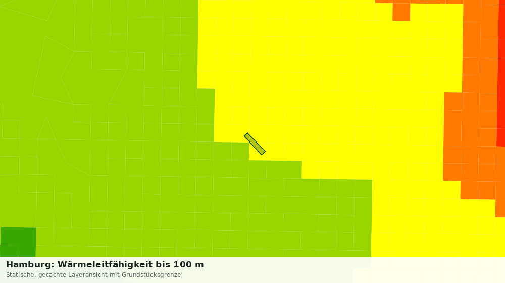 Statische Kartenansicht: Hamburg: Wärmeleitfähigkeit bis 100 m