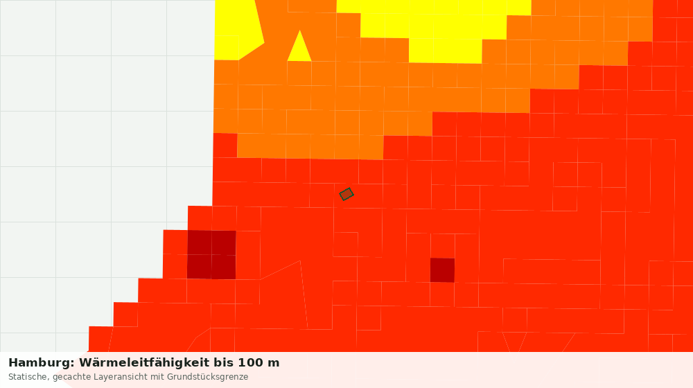 Statische Kartenansicht: Hamburg: Wärmeleitfähigkeit bis 100 m