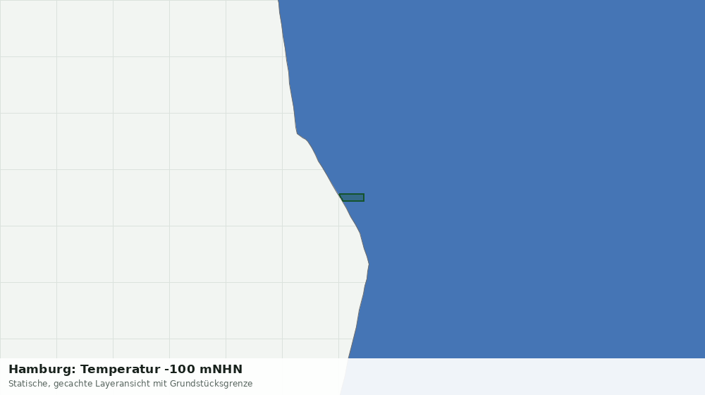 Statische Kartenansicht: Hamburg: Temperatur -100 mNHN