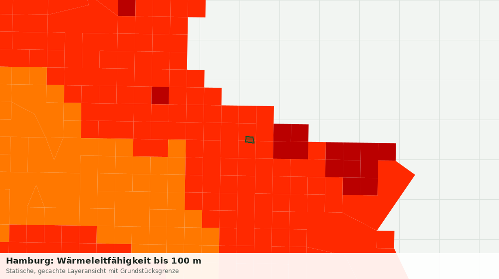 Statische Kartenansicht: Hamburg: Wärmeleitfähigkeit bis 100 m