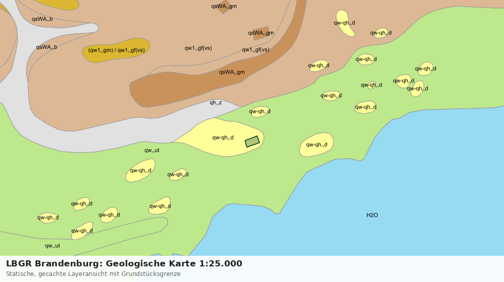 Statische Kartenansicht: LBGR Brandenburg: Geologische Karte 1:25.000