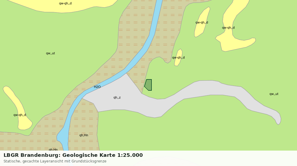 Statische Kartenansicht: LBGR Brandenburg: Geologische Karte 1:25.000