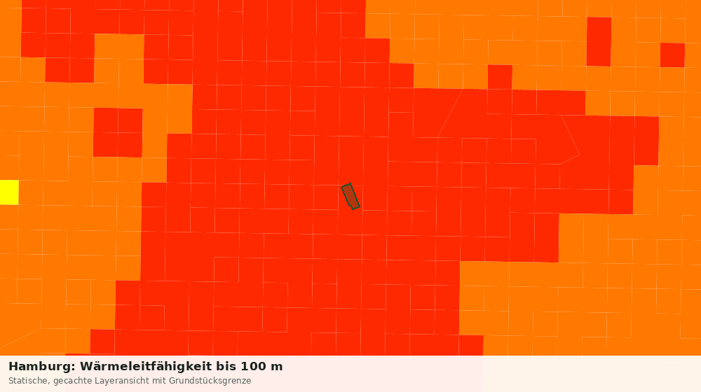 Statische Kartenansicht: Hamburg: Wärmeleitfähigkeit bis 100 m