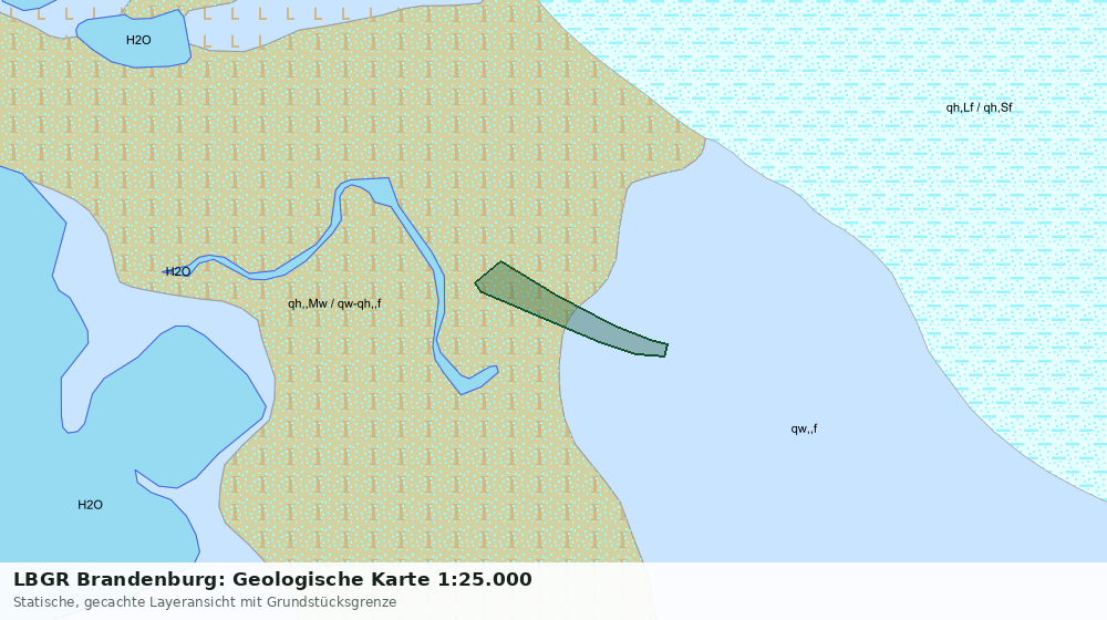Statische Kartenansicht: LBGR Brandenburg: Geologische Karte 1:25.000