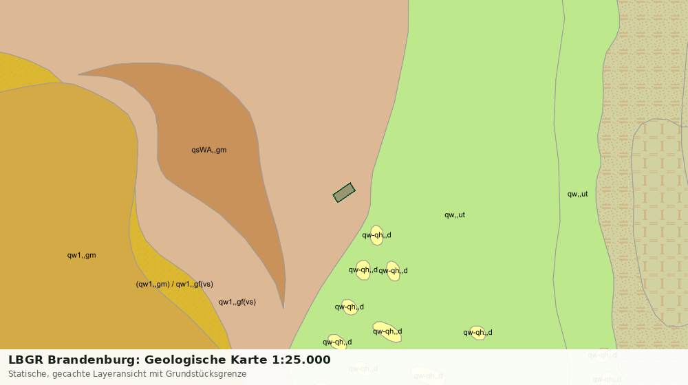 Statische Kartenansicht: LBGR Brandenburg: Geologische Karte 1:25.000