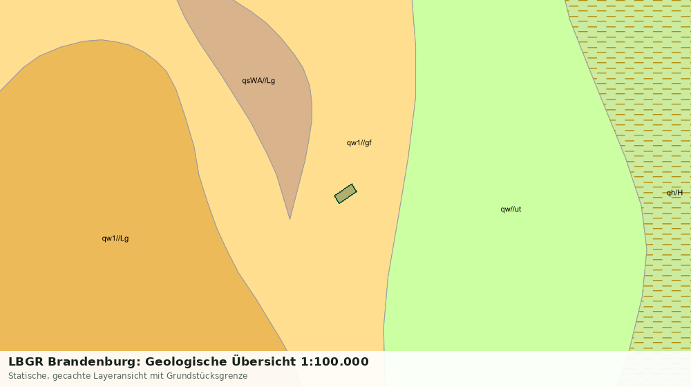 Statische Kartenansicht: LBGR Brandenburg: Geologische Übersicht 1:100.000