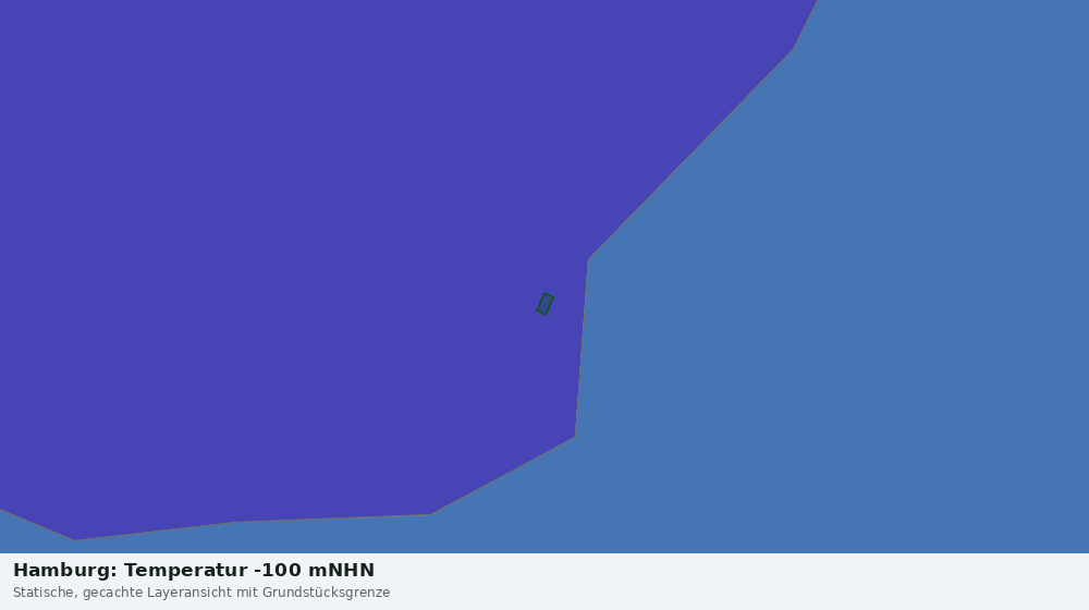 Statische Kartenansicht: Hamburg: Temperatur -100 mNHN