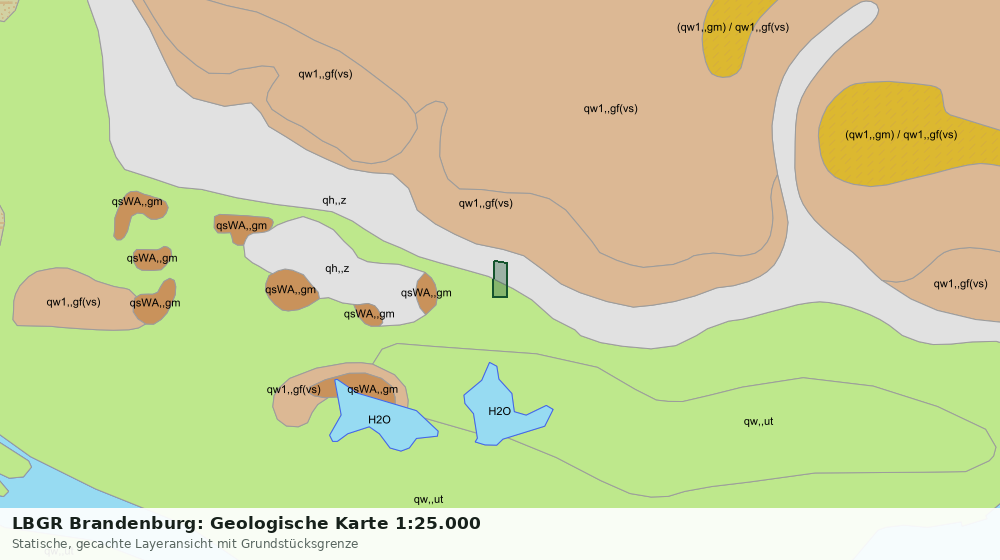 Statische Kartenansicht: LBGR Brandenburg: Geologische Karte 1:25.000