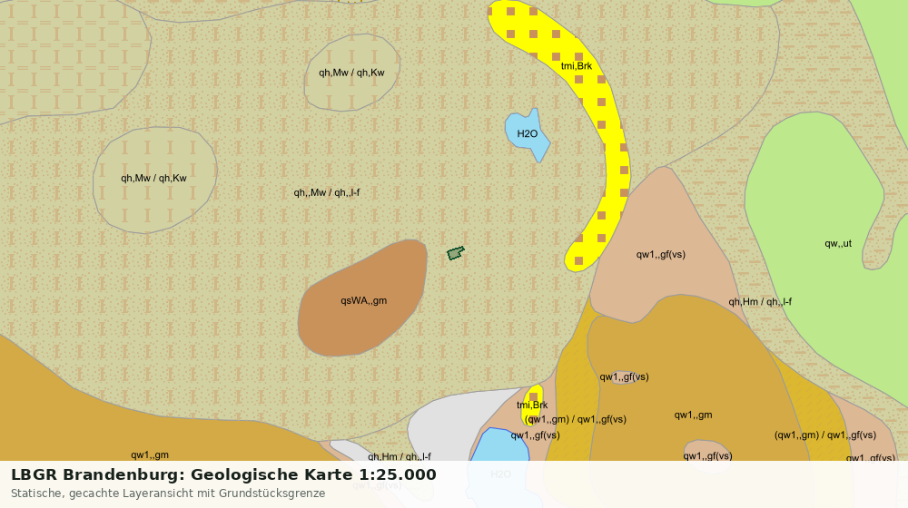 Statische Kartenansicht: LBGR Brandenburg: Geologische Karte 1:25.000