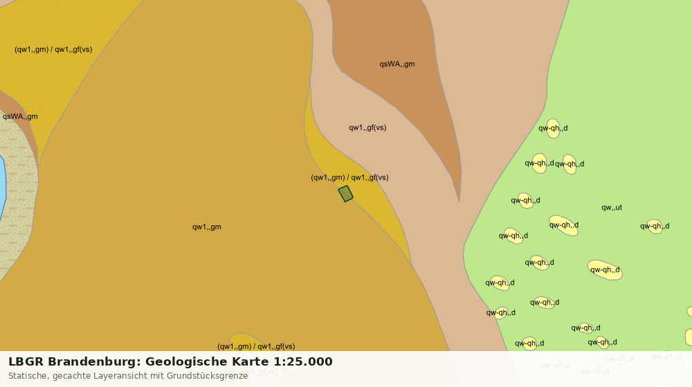 Statische Kartenansicht: LBGR Brandenburg: Geologische Karte 1:25.000