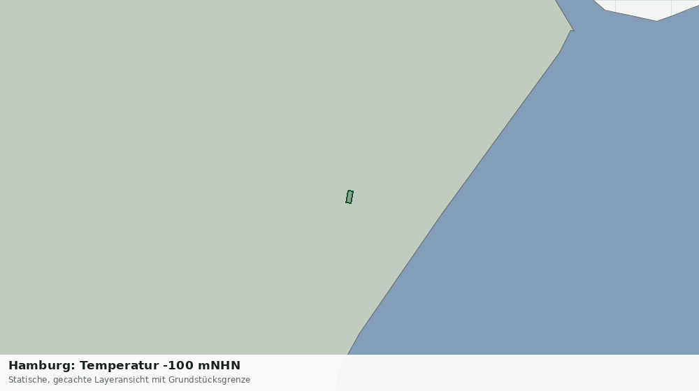 Statische Kartenansicht: Hamburg: Temperatur -100 mNHN